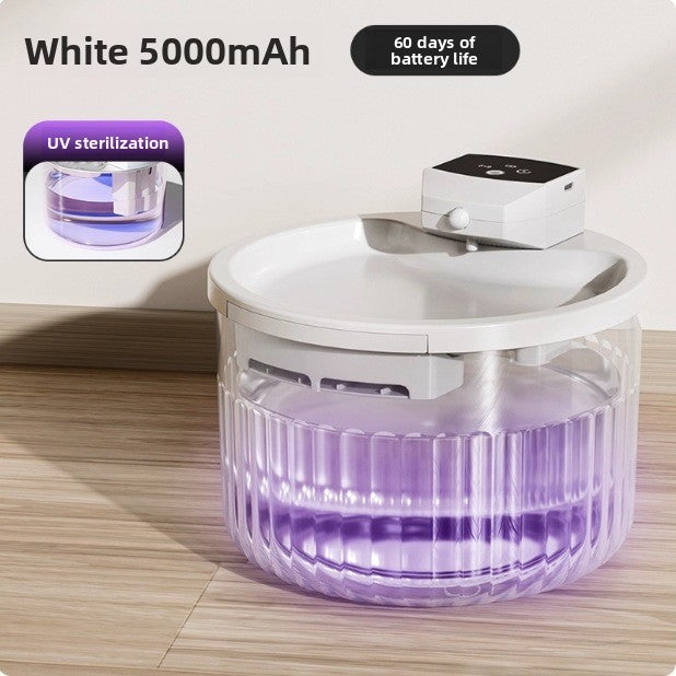 Cordless 3L Stainless Steel Cat Water Fountain with Infrared Sensor and Filter
