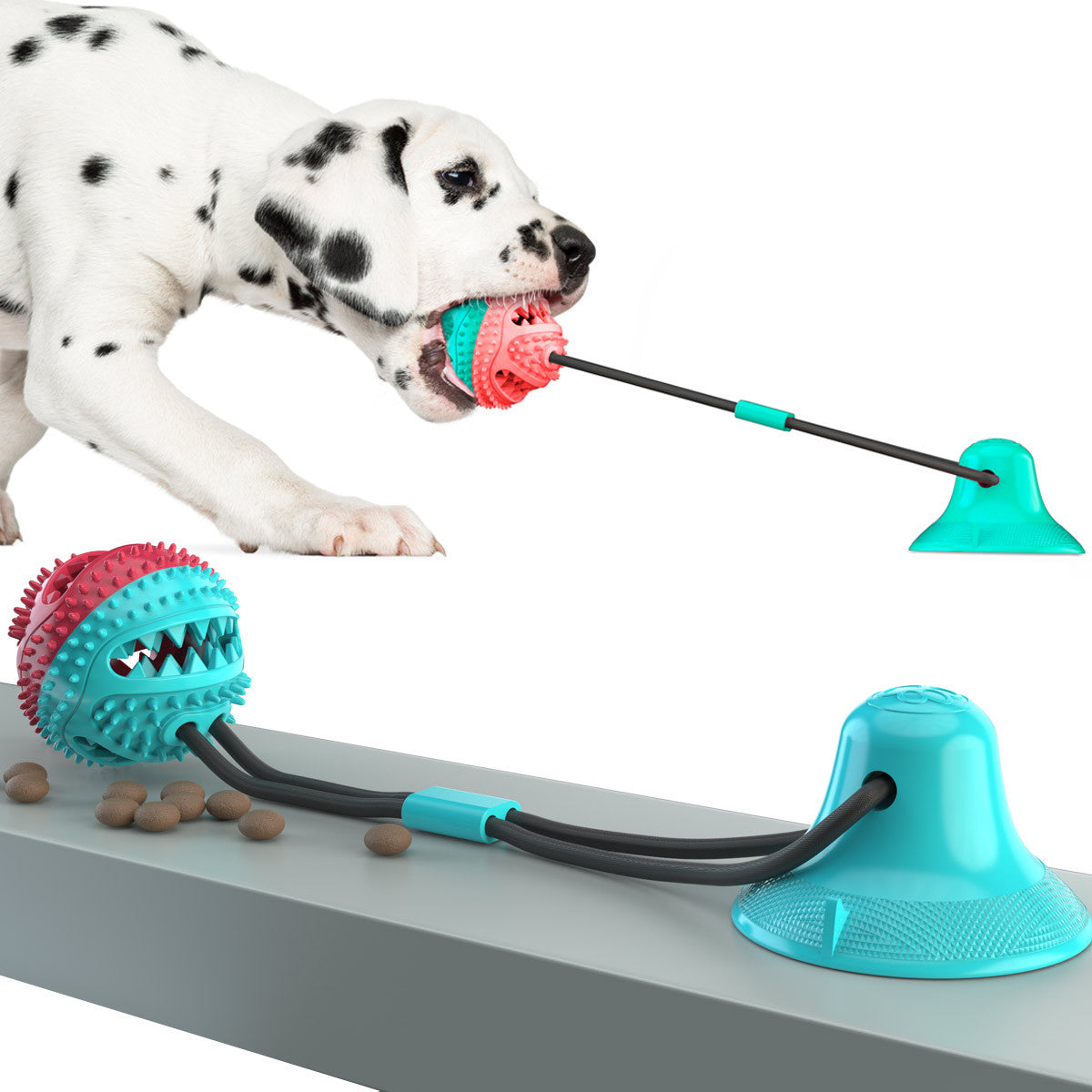 TPR suction cup dog chew toy with pull rope ball from Pet Royale, photo 7 of 9