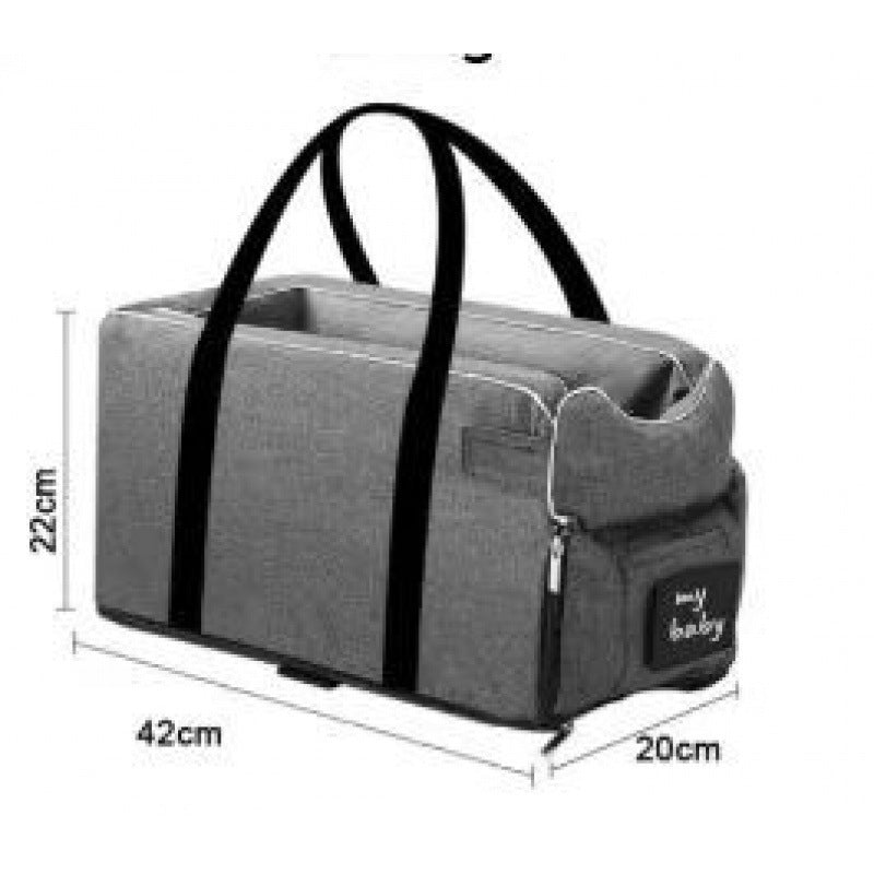 Waterproof front seat dog car bed in grey