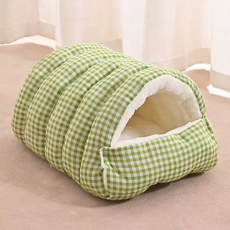 Convertible Zip Pet Cave Bed for Cats and Small Dogs, Washable