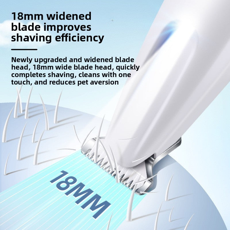 Quiet Waterproof Pet Hair Clipper with LED Light, Rechargeable USB