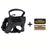 Black tactical cat harness with matching lead for outdoor walks