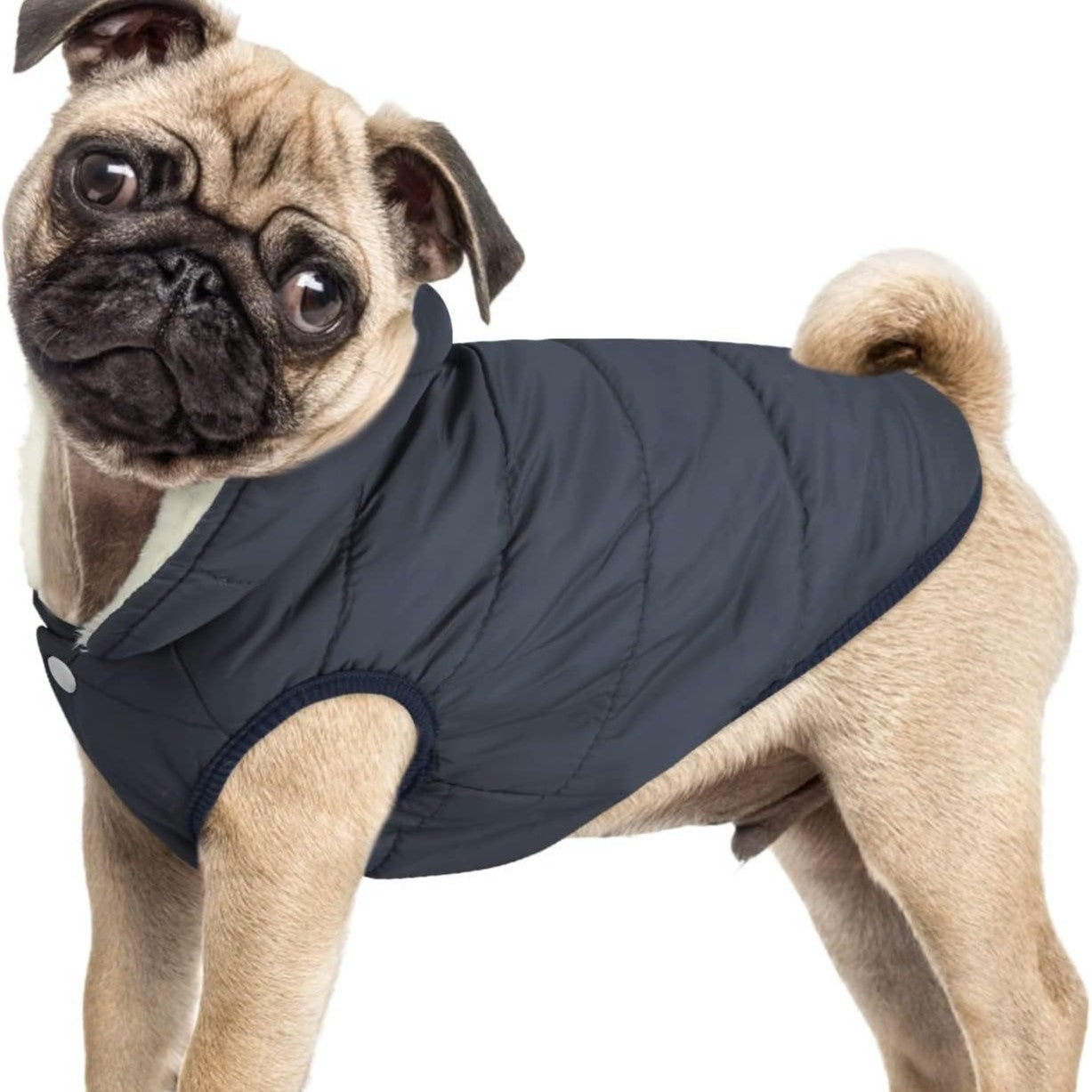 Windproof fleece lined dog winter jacket, available in 3 colours, image 4