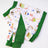 Elbow protection dog pyjamas for large dogs in Christmas Puppy, top view