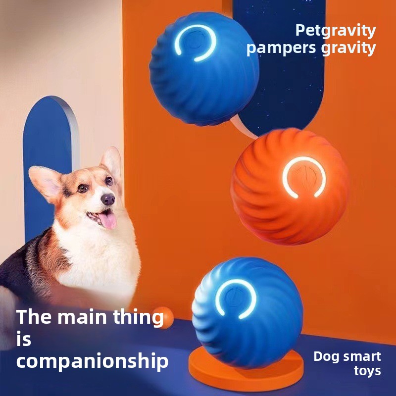 Automatic jumping ball dog toy, main product photo