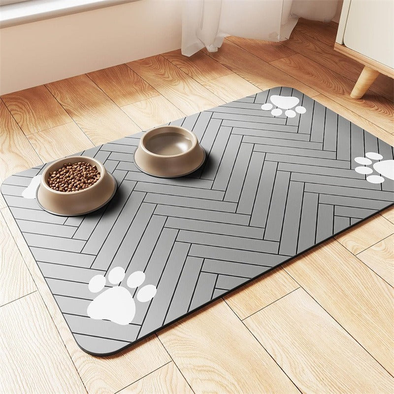 Quick-dry diatomite pet feeding mat, further angle view
