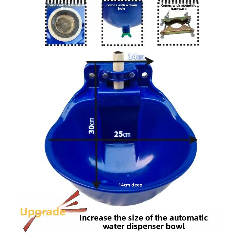 Automatic Livestock Drinking Water Bowl with Float Ball Refill for Cattle and Horses
