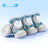 Breathable mesh dog shoes with anti-slip sole in Bondi Blue Set of 4, side view