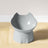 Raised tilted cat bowl with cute ears, extra detail view