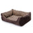Leopard print pet bed with detachable washable cover, sizes from Medium