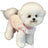 Soft knitted pastel pet vest with built-in lead ring, product image 4