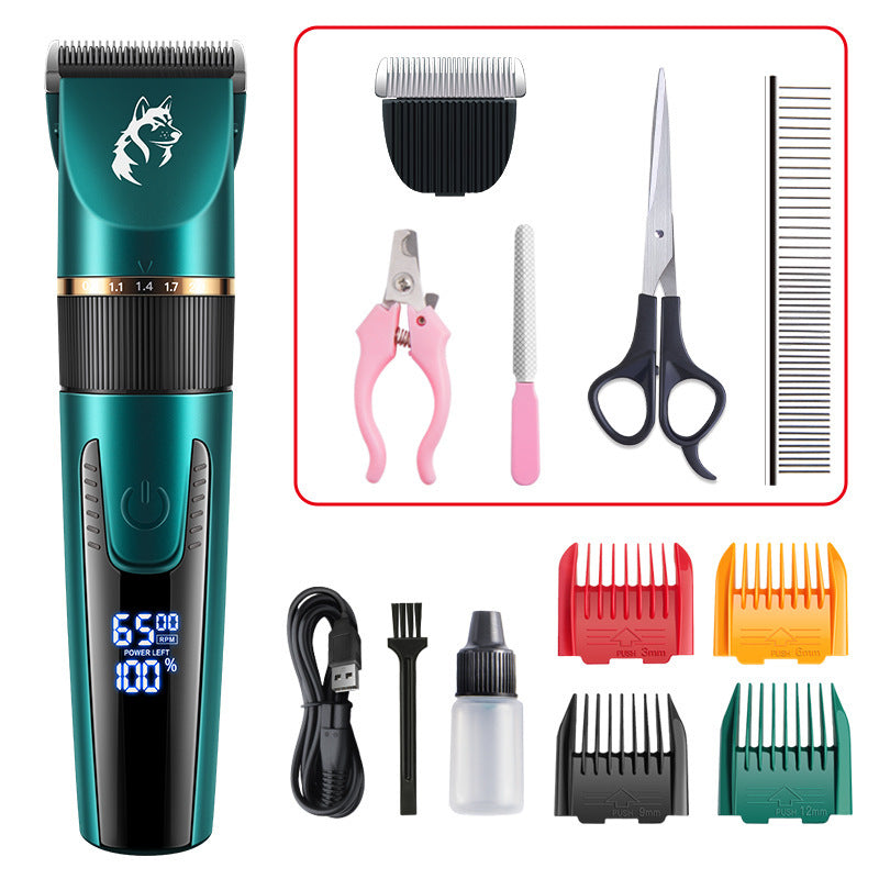 Waterproof Pet Hair Clipper with Guide Combs, Quiet and Rechargeable