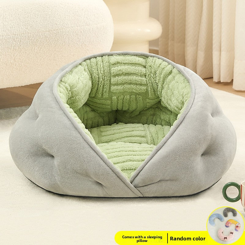 Round raised edge dog bed, detail photo 31