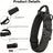Tactical nylon dog collar with handle and reflective trim in black