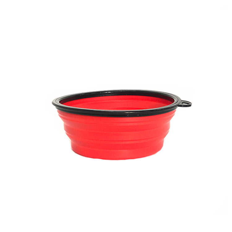 Foldable Silicone Dog Travel Bowl with Clip, Collapsible