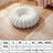 Grey bear paw shaped round plush pet bed, view 85