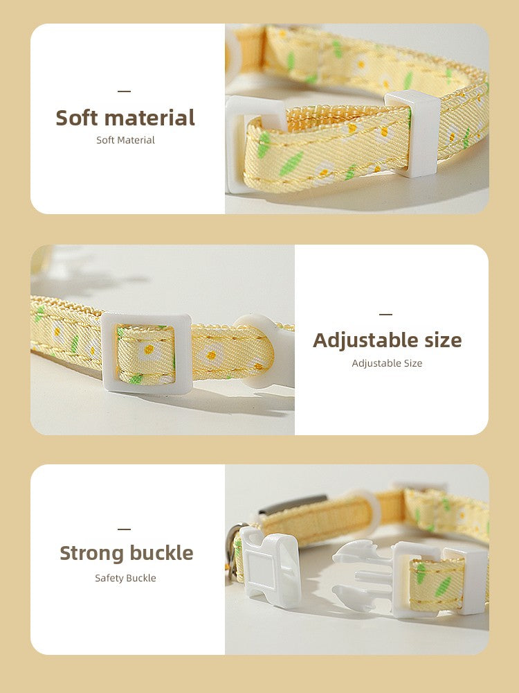 Breakaway cat collar with bell in fresh yellow, product image 5
