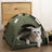 Army green semi enclosed pet tent bed for cats, view 1
