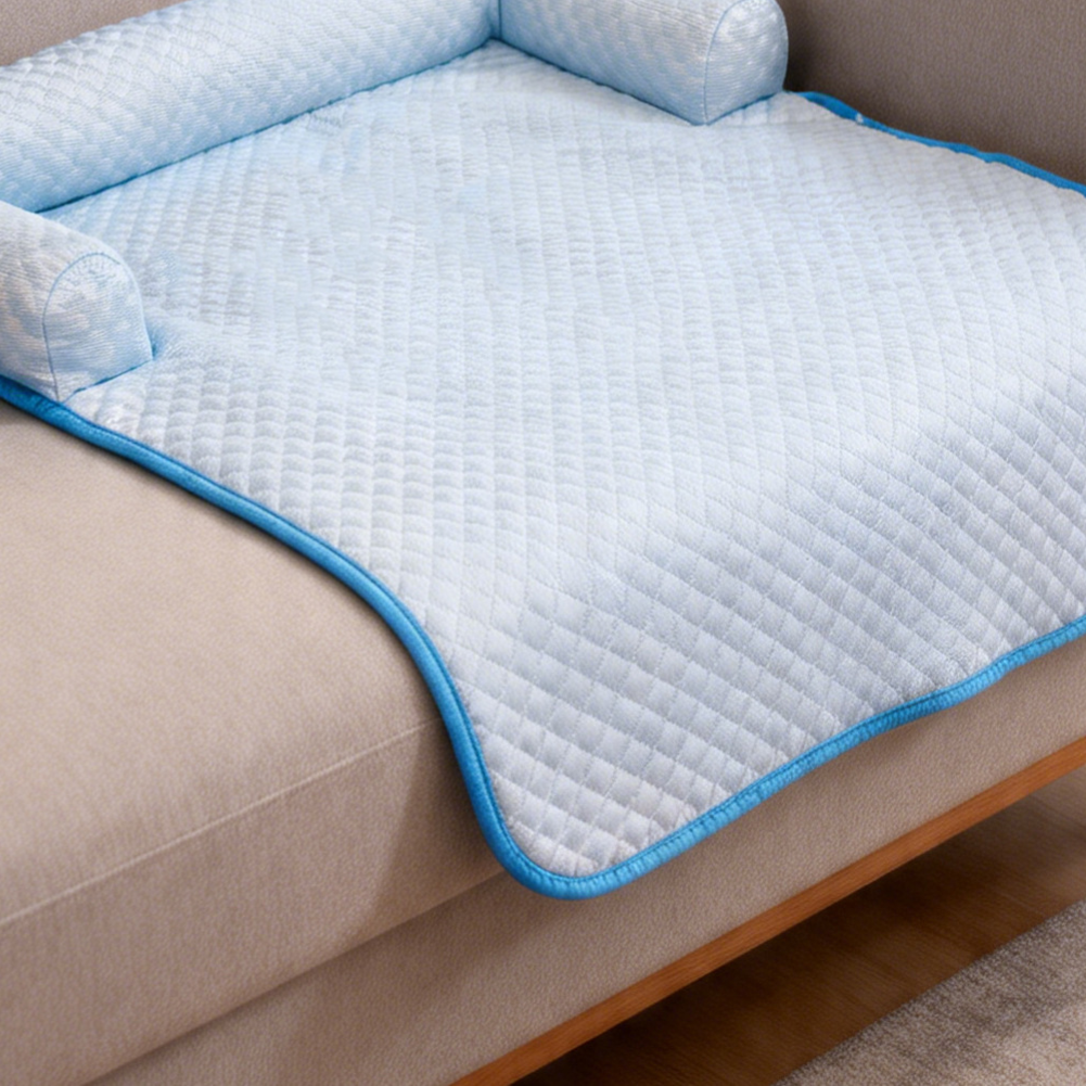 Anti-scratch plush pet pad for cats and dogs, alternative angle view