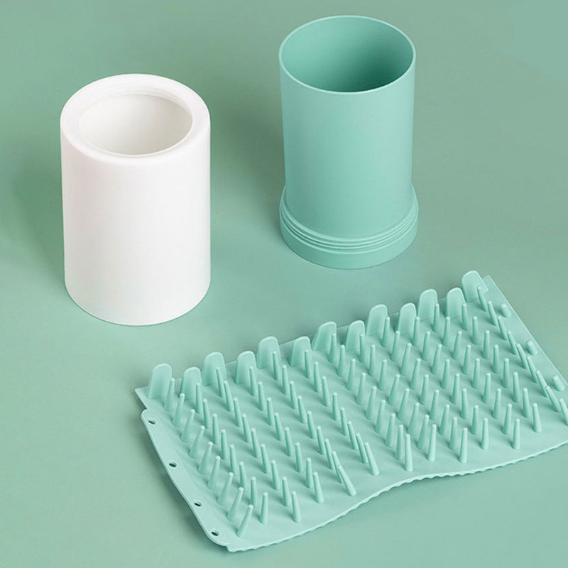 Portable Dog Paw Washer Cup with Gentle Silicone Bristles