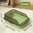 Large Semi-Enclosed Cat Litter Box with Scoop and High Splash Guard