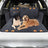 Waterproof dog car seat cover for rear seats, alternative angle view