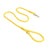 Woven rainbow dog lead with gold coloured clip