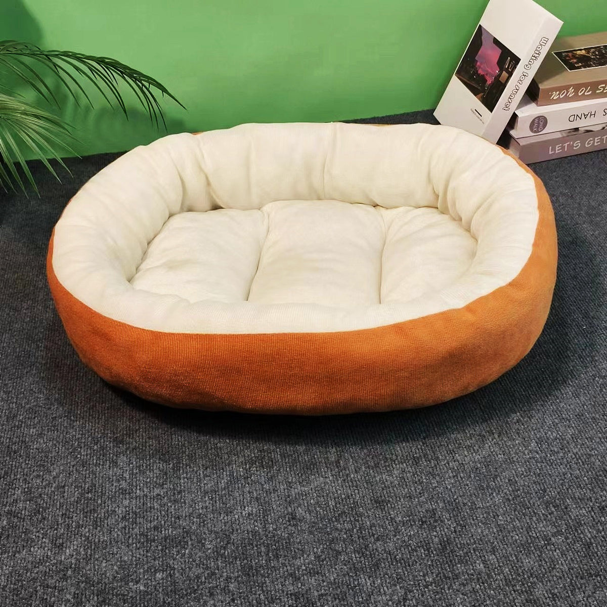 Oval Nest Dog Bed for All Seasons, Soft Pet Sleeping Pad