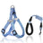 No pull dog harness and lead set in blue polyester