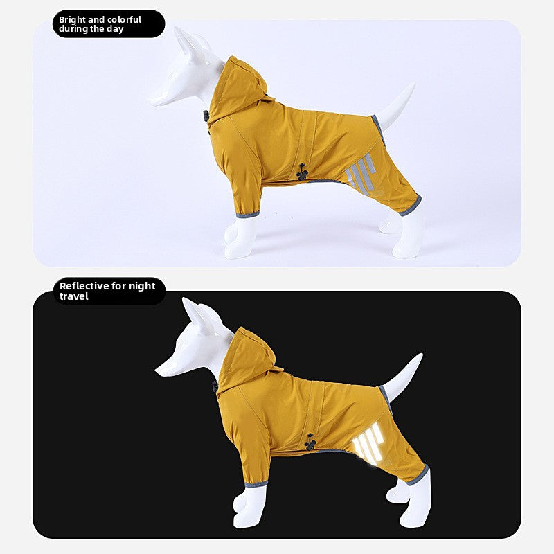 Hooded four leg dog raincoat, available in 19 styles, sizes Small to 2XL, image 4