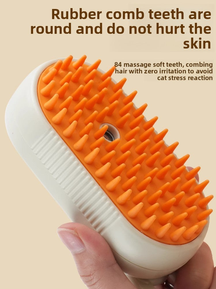 USB Rechargeable Steam Spray Comb for Massage and Deshedding
