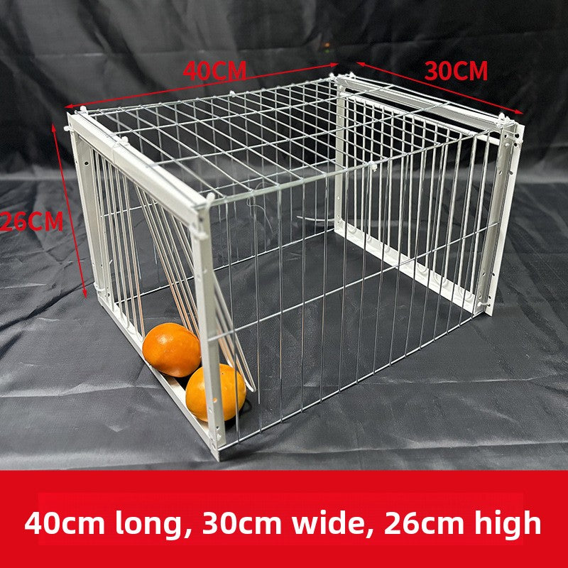 White metal pigeon loft landing cage with one way door, view 5