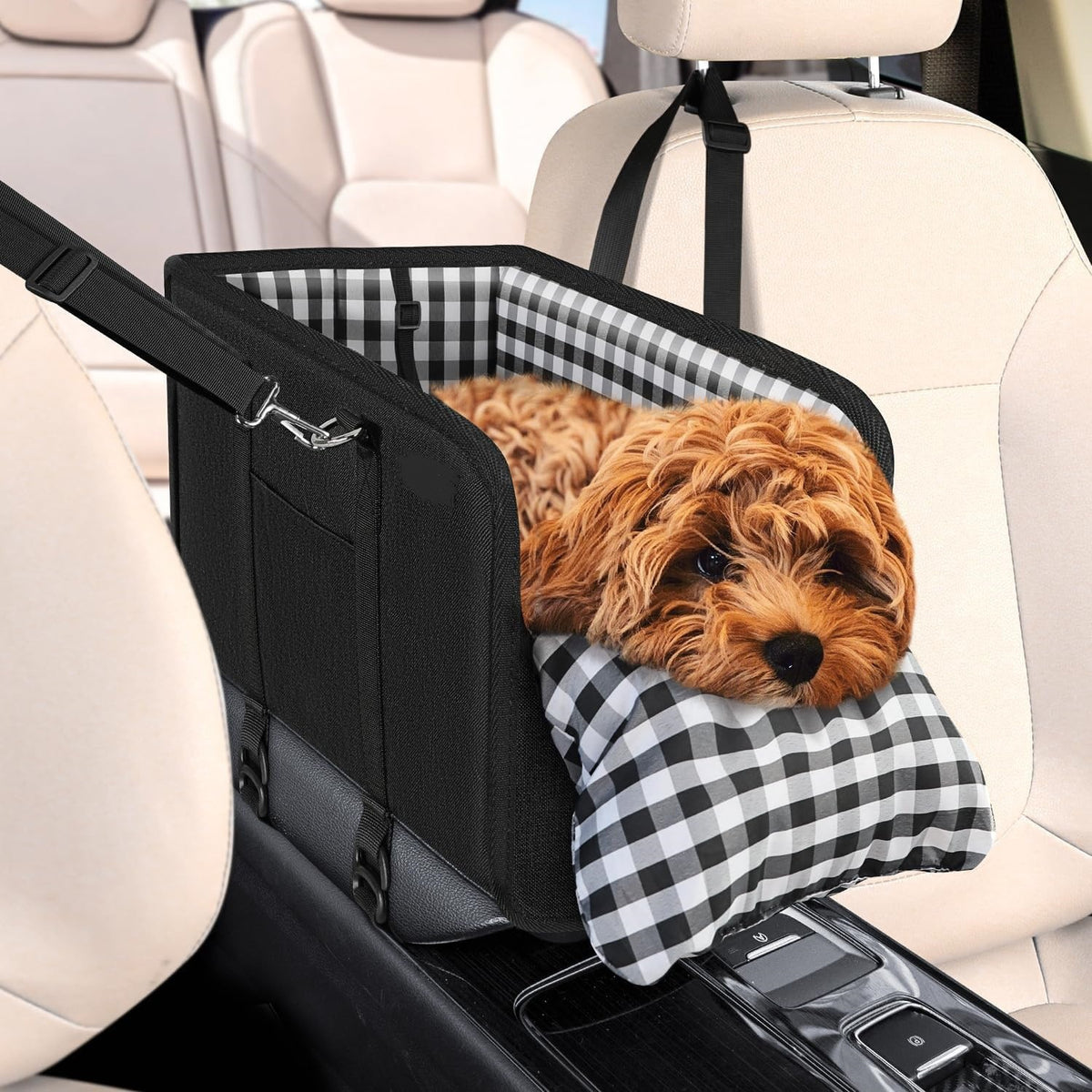 Dog car armrest booster seat with cushion, product image 6