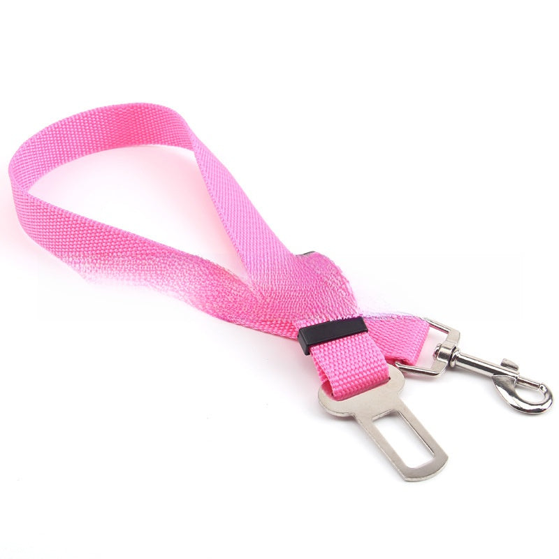 Nylon dog car seat belt lead with swivel clip in 13 colour options