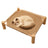 Solid Wood Elevated Pet Bed with Washable Pad, Raised Platform