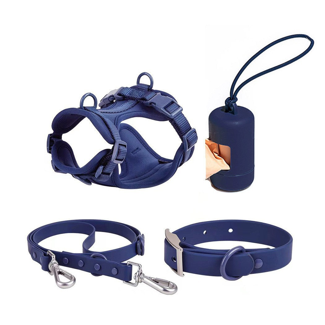 Waterproof PVC dog harness set, available from Pet Royale UK