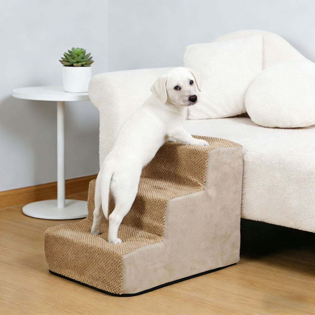 Right-angle sponge pet stairs, sizes from 3 Step 42 x 33 x 30cm
