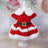 Christmas polar fleece pet dress for small dogs and cats, side view