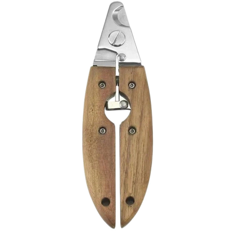 Wooden Handle Stainless Steel Dog Nail Clippers, Anti-Splash