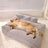 Removable washable dog bed with anti-slip base, alternative angle view