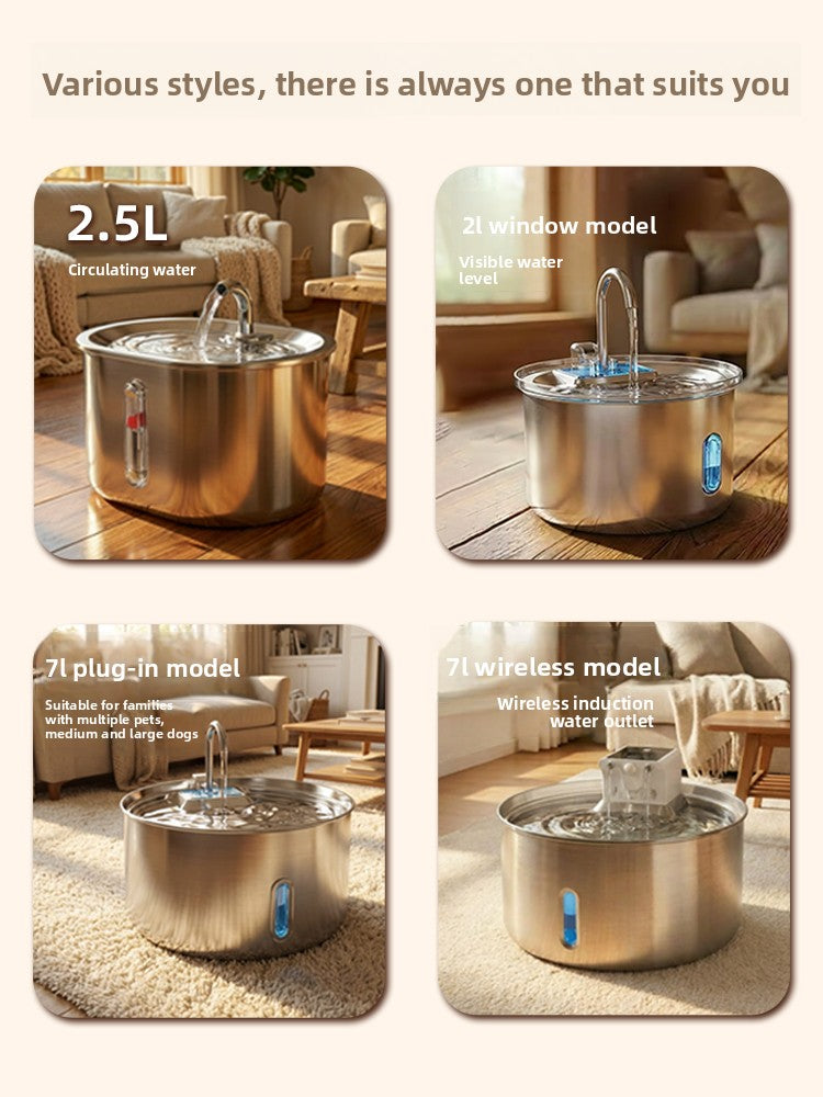 Circulating Pet Water Fountain with Infrared Sensor, 2L to 7L