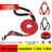 Reflective dog lead and collar set in Red 3-Piece Set, front view