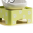 Adjustable Height and Tilt Ceramic Pet Bowl with Anti-Spill Rim and Paw Print Design