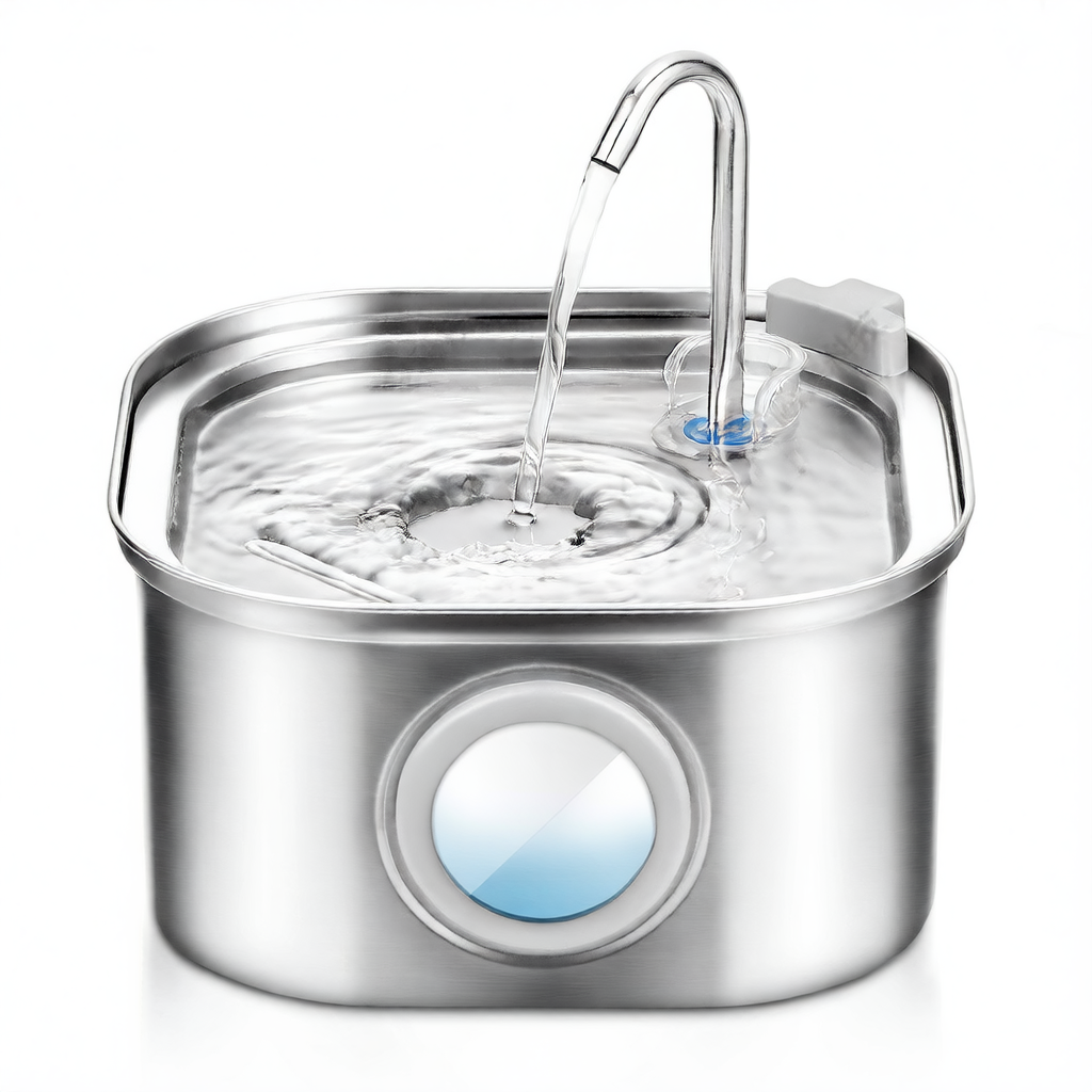 3.2L Pet Water Dispenser with Stainless Steel Faucet, Viewing Window and Filter