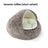 Gradient grey semi-enclosed shell cat bed in short velvet, photo 69