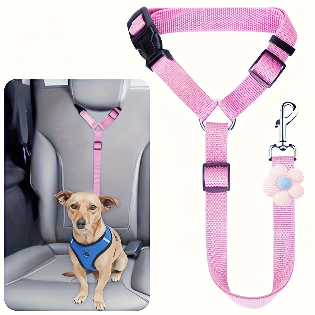 Elastic dog car headrest lead in nylon webbing, product image 4