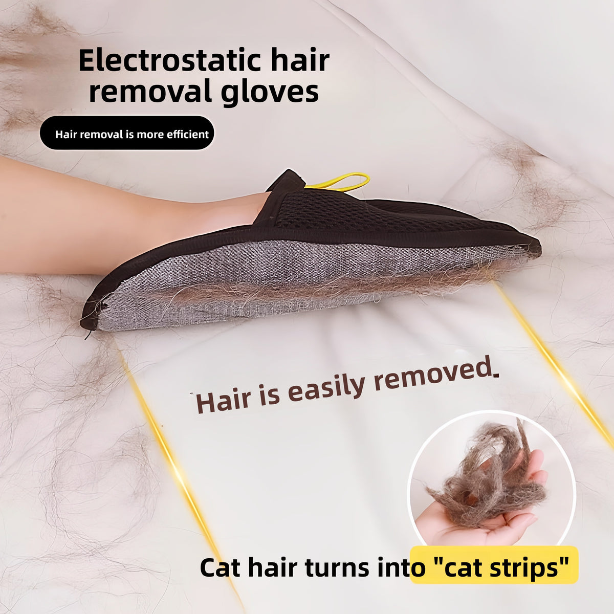 Static Lint Removal Gloves for Pet Hair, Reusable Mitts