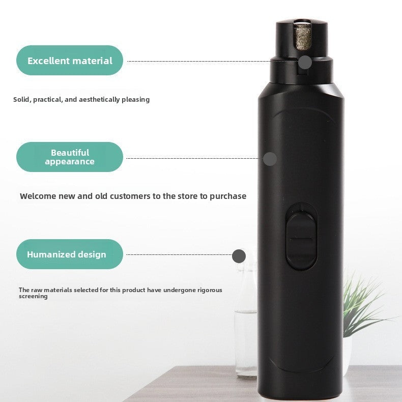 Battery or USB Pet Nail Grinder with Multiple Grinding Heads