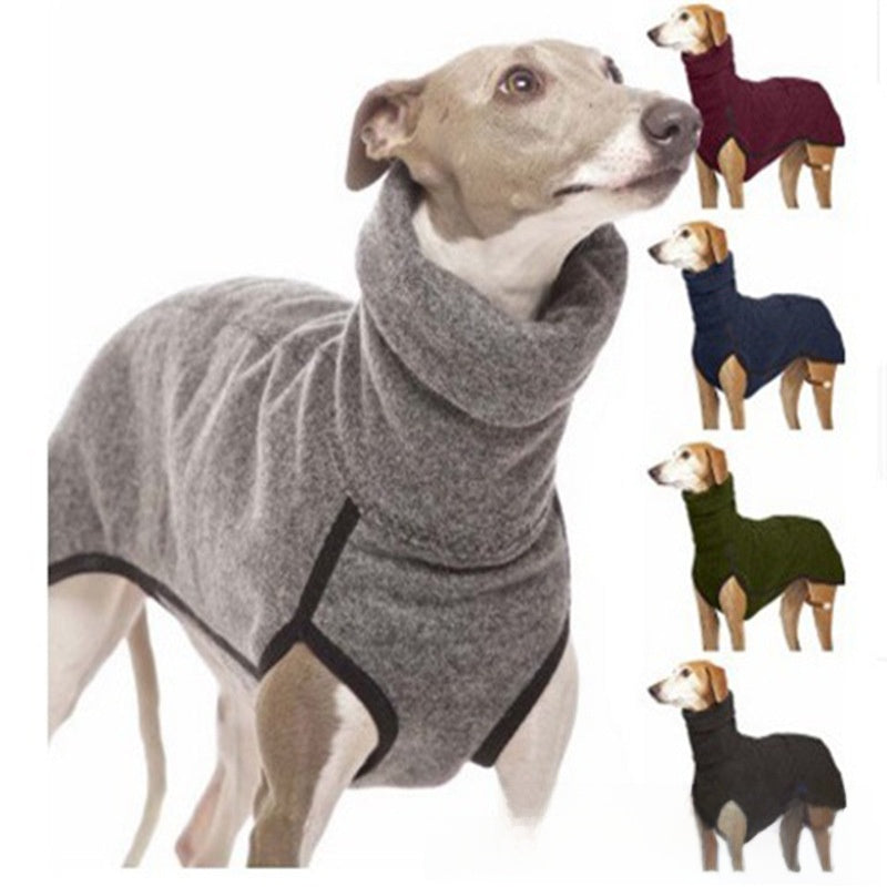 Soft velvet sleeveless dog vest in solid colour, product image 1