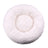 Round long plush nest bed for cats and dogs in White